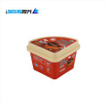 200 ml benutzerdefinierte Verpackung Dreieck PP Plastik Food Cake Ice Cream Box Behälter mit Deckel